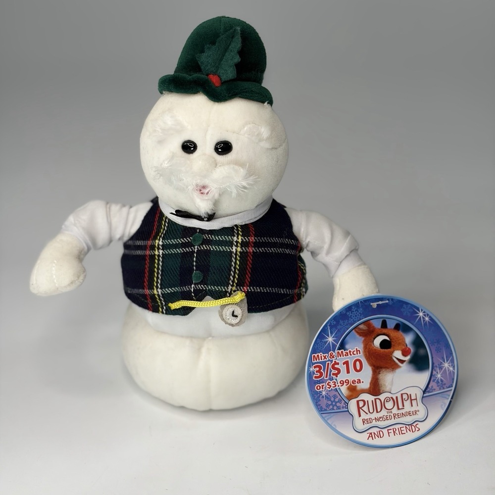 Rudolph the Red Nosed Reindeer Sam The Snowman Plush 8" Commonwealth 2005